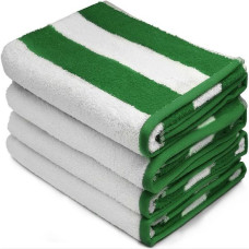 Pool Towel -Green/White