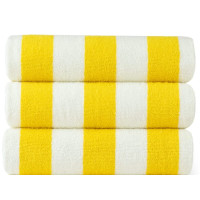 Pool Towel -Yellow/White